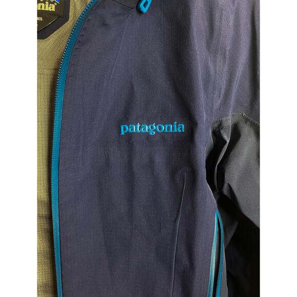 PATAGONIA Women's Descensionist Gore-Tex Blue Ski Jacket Shell US LARGE - Picture 5 of 7